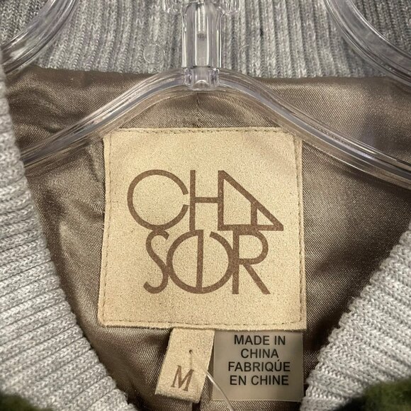 CHASOR Womens Camo Print Sherpa Coat Full Zip Size Medium Pockets - Picture 8 of 9